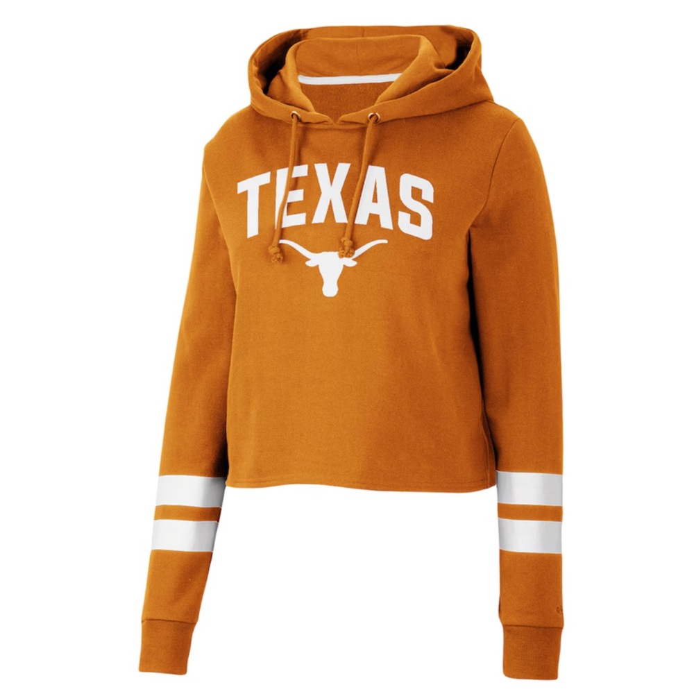 University of Texas Cropped Hoodie Sweatshirt NWT Size Large 🤘🏻